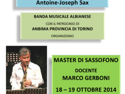 Master di Sax con il Prof. Marco Gerboni